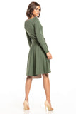 Sweetheart Neckline Flared Dress with Pockets