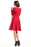 Sweetheart Neckline Flared Dress with Pockets