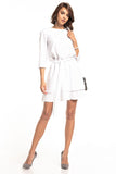 Elegant Double Skirt Dress with 3/4 Sleeves