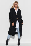 Retro-Inspired Heart Neckline Women's Sweater with Pockets
