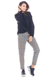 Stylish Tapered Check Trousers for Office & City Wear