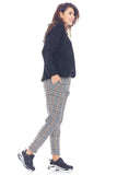 Stylish Tapered Check Trousers for Office & City Wear