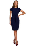 Chic Bodycon Dress with Double Belt Detail