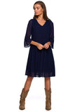 Charming Chiffon Dress with Feminine Frills