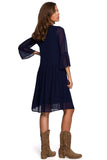 Charming Chiffon Dress with Feminine Frills