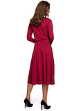 Elegant Everyday Dress with Concealed Slit Detail