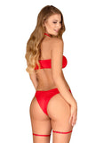 Red Kissmas 4-Piece Sexy Holiday Lingerie Set