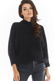 Cozy Batwing Half-Zip Sweater in Soft Warm Fabric