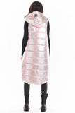 Holographic Vest with Hood and Pockets for Autumn Style