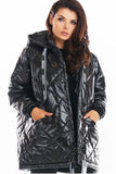 Stylish Oversized Quilted Jacket with Hood and Pockets