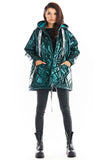 Oversized Quilted Jacket with Hood and Pockets