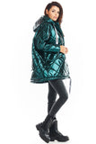 Oversized Quilted Jacket with Hood and Pockets