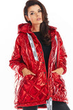 Oversized Quilted Jacket with Hood and Pockets