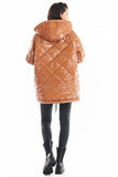 Oversized Quilted Jacket with Hood and Pockets