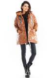 Oversized Quilted Jacket with Hood and Pockets
