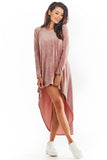 Chic Plunging Neckline Dress with Extended Back