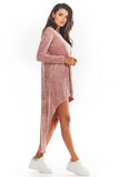 Chic Plunging Neckline Dress with Extended Back