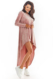 Chic Plunging Neckline Dress with Extended Back