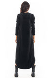 Plunging Neckline Extended Back Dress in 4 Colors