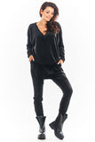 Warm Velour Trousers with Reduced Crotch and Straight Legs
