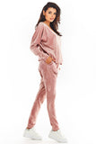 Warm Velour Trousers with Reduced Crotch and Straight Legs