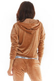 Cozy Velour Sweatshirt with Kangaroo Pocket