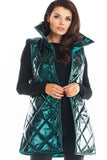 Quilted Warm Vest with High Collar - 4 Autumn Colors