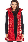 Quilted Warm Vest with High Collar - 4 Colors Available