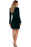 Elegant Velour Dress with Fitted Jacket Cut for Timeless Style