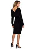 Elegant Kimono Sleeve Pencil Dress with Envelope Neckline