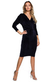 Elegant Kimono Sleeve Pencil Dress with Envelope Neckline