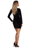 Minimalist Slim Cut Dress with Stand-Up Collar