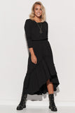 Elegant Maxi Dress with Frills for Stunning Outings