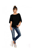 Soft Ribbed Oversized Sweatshirt with Unique Accent
