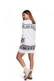 Limited Edition Two-Tone Christmas Motif Sweater Dress