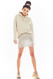 Sequined Mini Skirt with Perfect Fit Elastic Band