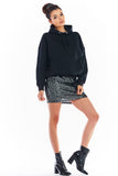 Sequined Mini Skirt with Lining and Elastic Band
