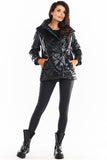 Quilted Jacket with Built-in Collar and Front Pockets