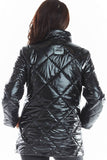 Quilted Jacket with Built-in Collar and Front Pockets