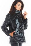Quilted Jacket with Built-in Collar and Front Pockets