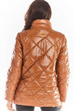 Quilted Jacket with Built-In Collar and Front Pockets