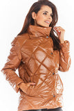 Quilted Jacket with Built-In Collar and Front Pockets