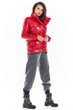 Quilted Jacket with Built-In Collar and Front Pockets