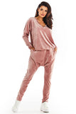 Feminine V-Neck Top with Long Sleeves - 4 Colors Available