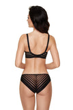 Seamless Lace Back Bra with Adjustable Straps and Whalebones