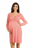 Long Sleeve Maternity & Nursing Shirt with Envelope Neckline
