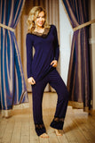 Elegant Viscose Lace Loungewear Set for Women