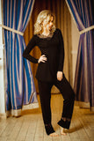 Elegant Viscose Kapas Set with Lace Detail for Ladies