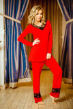 Elegant Viscose Kapas Set with Lace Details for Ladies
