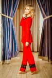 Elegant Viscose Kapas Set with Lace Details for Ladies